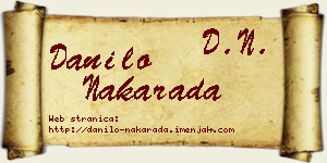 Danilo Nakarada vizit kartica